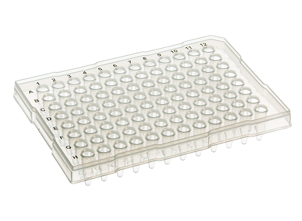 SSI Bio 96-Well PCR Plate semi-skirted (ABI-style) with top ridge, Clear - 10/pack, 10pack/case